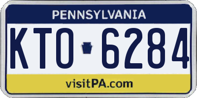PA license plate KTO6284