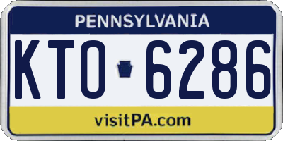 PA license plate KTO6286