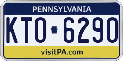 PA license plate KTO6290