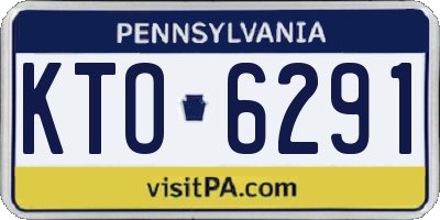 PA license plate KTO6291