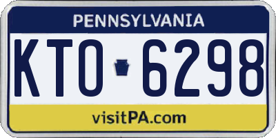 PA license plate KTO6298