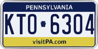 PA license plate KTO6304