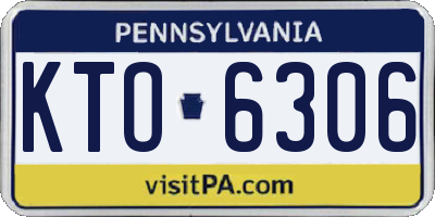 PA license plate KTO6306