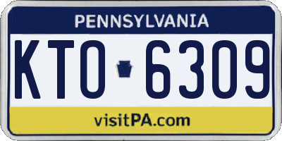 PA license plate KTO6309