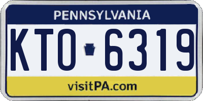 PA license plate KTO6319