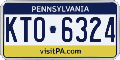 PA license plate KTO6324