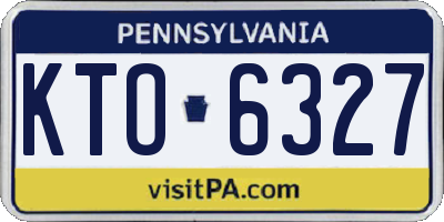 PA license plate KTO6327