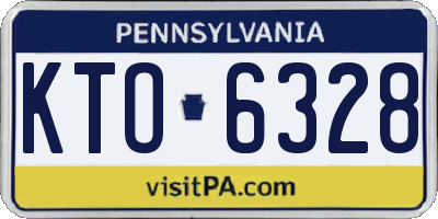 PA license plate KTO6328