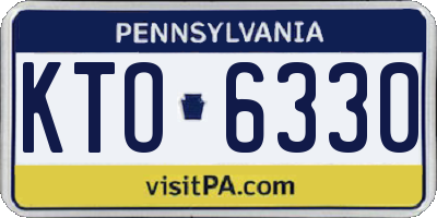 PA license plate KTO6330