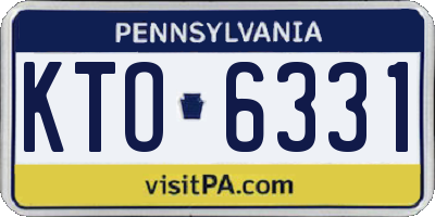 PA license plate KTO6331