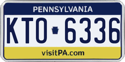 PA license plate KTO6336