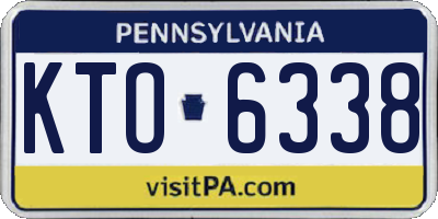 PA license plate KTO6338
