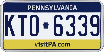 PA license plate KTO6339