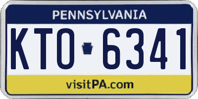 PA license plate KTO6341