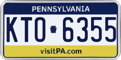 PA license plate KTO6355