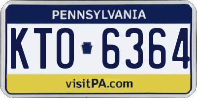 PA license plate KTO6364