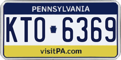 PA license plate KTO6369