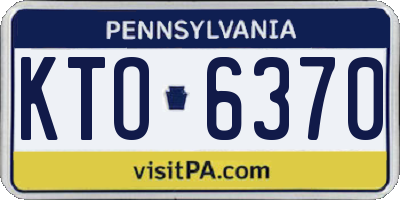 PA license plate KTO6370