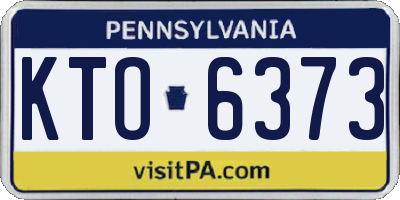 PA license plate KTO6373