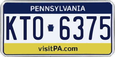 PA license plate KTO6375