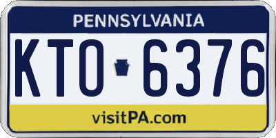 PA license plate KTO6376