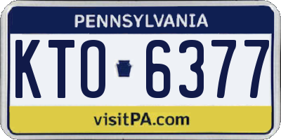 PA license plate KTO6377