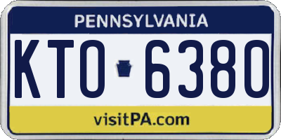 PA license plate KTO6380