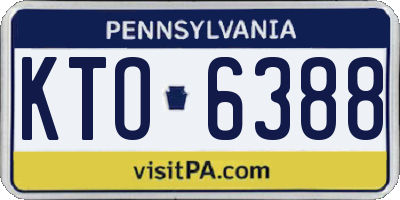 PA license plate KTO6388