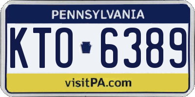 PA license plate KTO6389