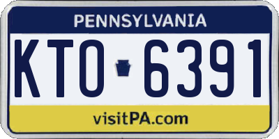 PA license plate KTO6391