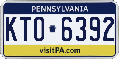 PA license plate KTO6392