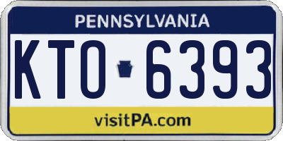 PA license plate KTO6393