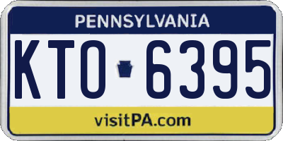 PA license plate KTO6395