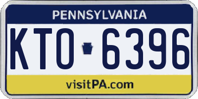 PA license plate KTO6396