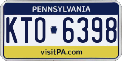 PA license plate KTO6398