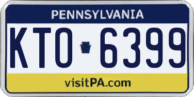 PA license plate KTO6399