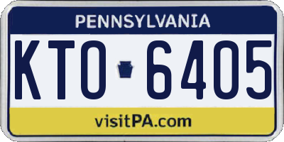 PA license plate KTO6405