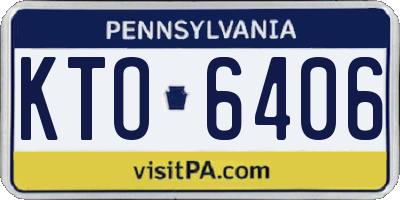 PA license plate KTO6406