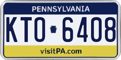 PA license plate KTO6408