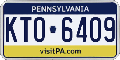 PA license plate KTO6409
