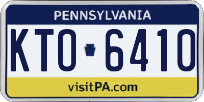 PA license plate KTO6410
