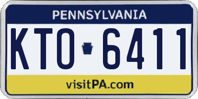 PA license plate KTO6411