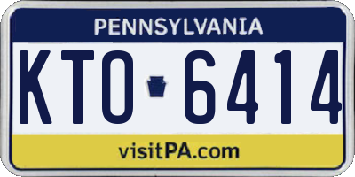 PA license plate KTO6414