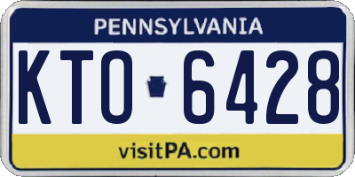 PA license plate KTO6428