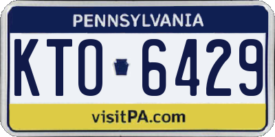 PA license plate KTO6429