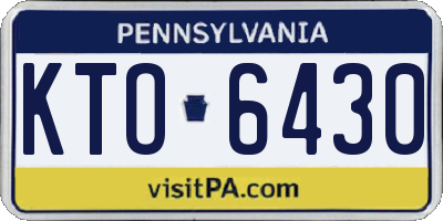 PA license plate KTO6430