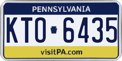 PA license plate KTO6435