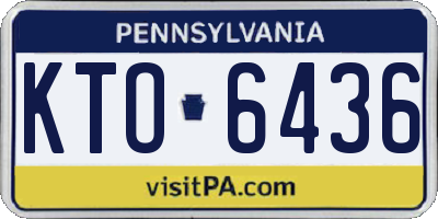 PA license plate KTO6436