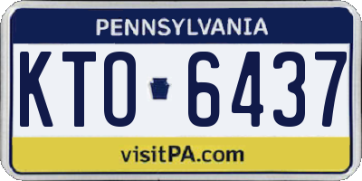 PA license plate KTO6437
