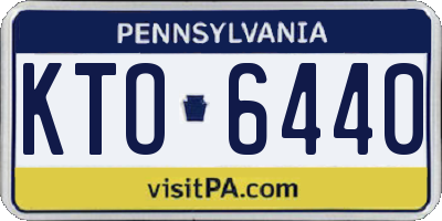 PA license plate KTO6440
